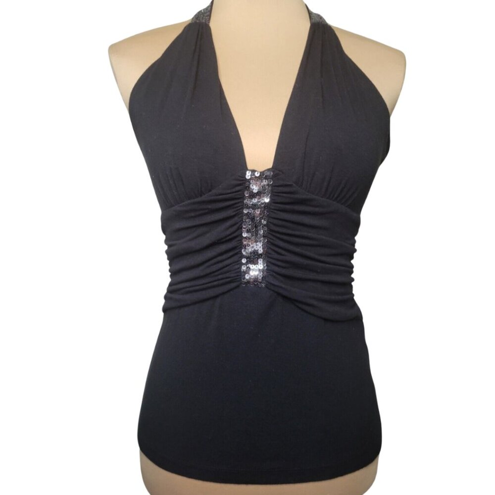Laundry by Shelli Segal Halter Top with Sequin Detail